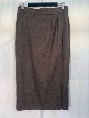 RW&CO. Brown Pencil Skirt With Side Slit Women's 10